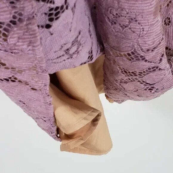 Free People Dangerous Love Wisteria Purple Lace Mini Dress Size 10 NWOT - Picture 8 of 11